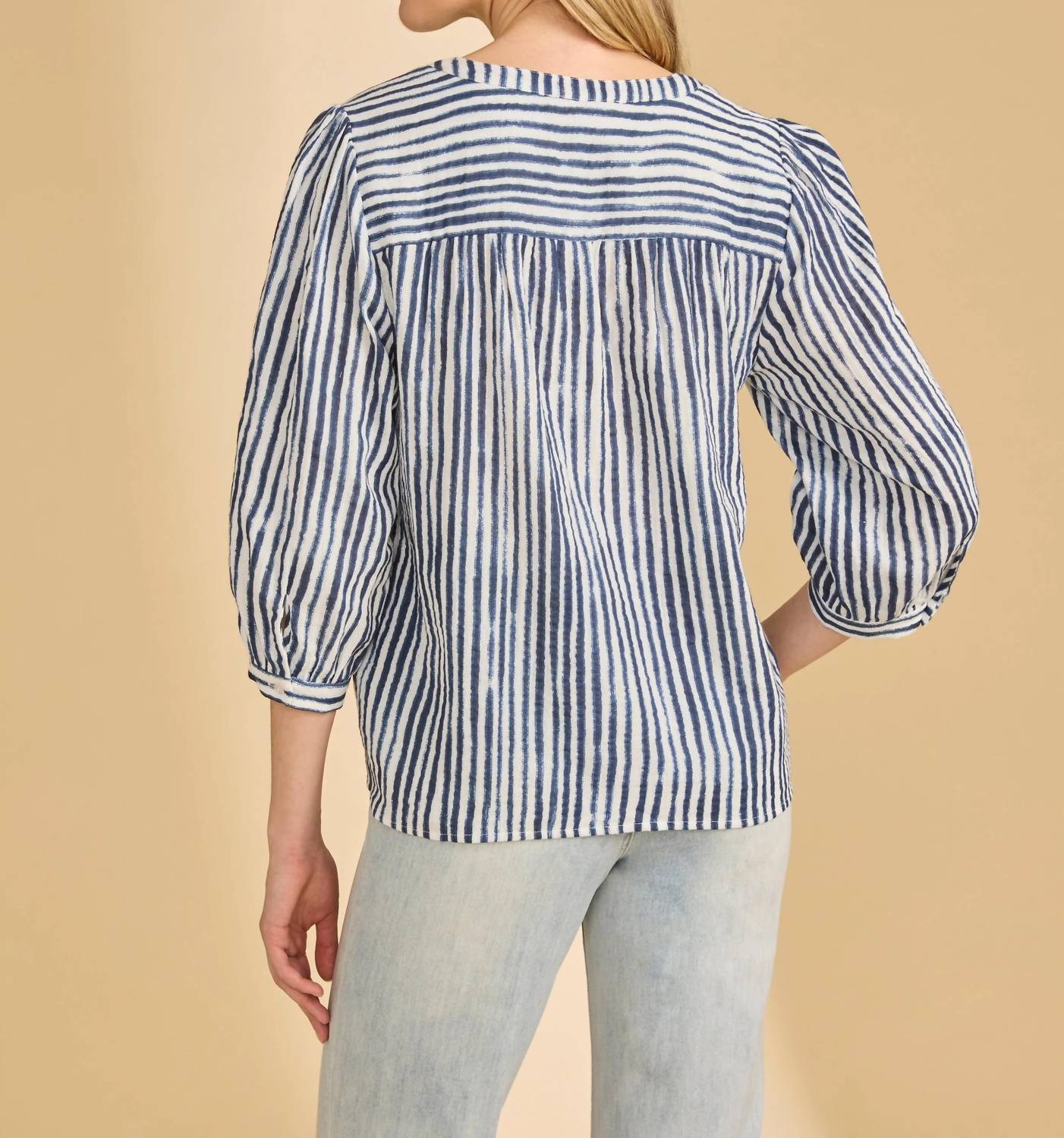 Fdj - Pop Over Three Quarter Sleeves Top
