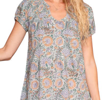 Just Darviny - Sally Floral V-neck Mini Dress
