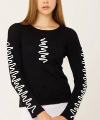 French Kyss - Zig Zag Scoop Neck Top
