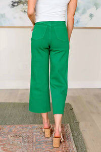 Judy Blue - High Rise Control Top Wide Leg Crop Jeans