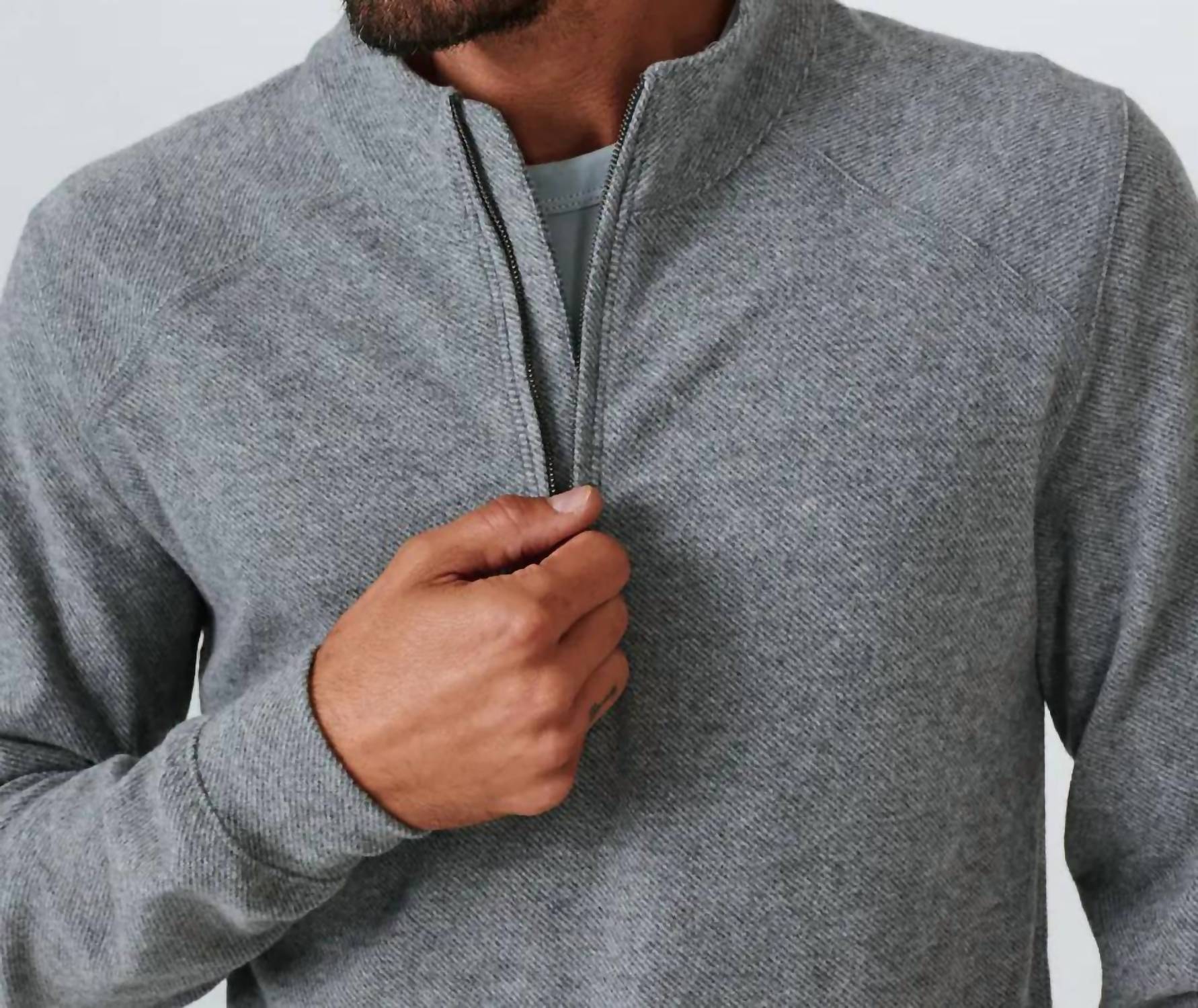 7Diamonds Men's Generation Quarter Zip Pullover in grey - men's sweater - view 5