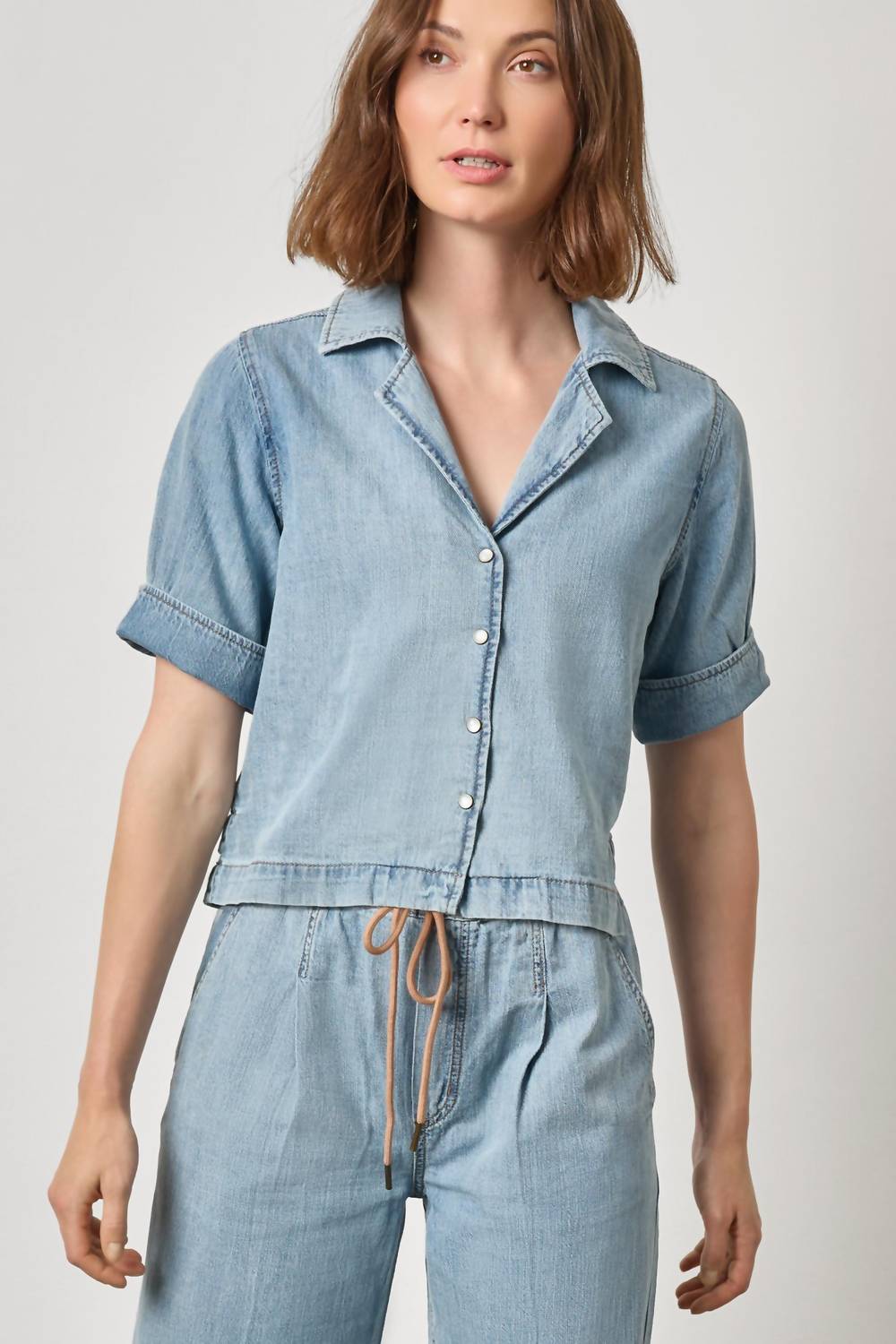 Lilla P - Denim Cuffed Shirt