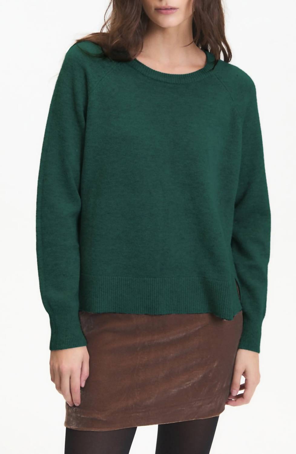 DELUC Women's Begonia Sweater in green - women's sweater