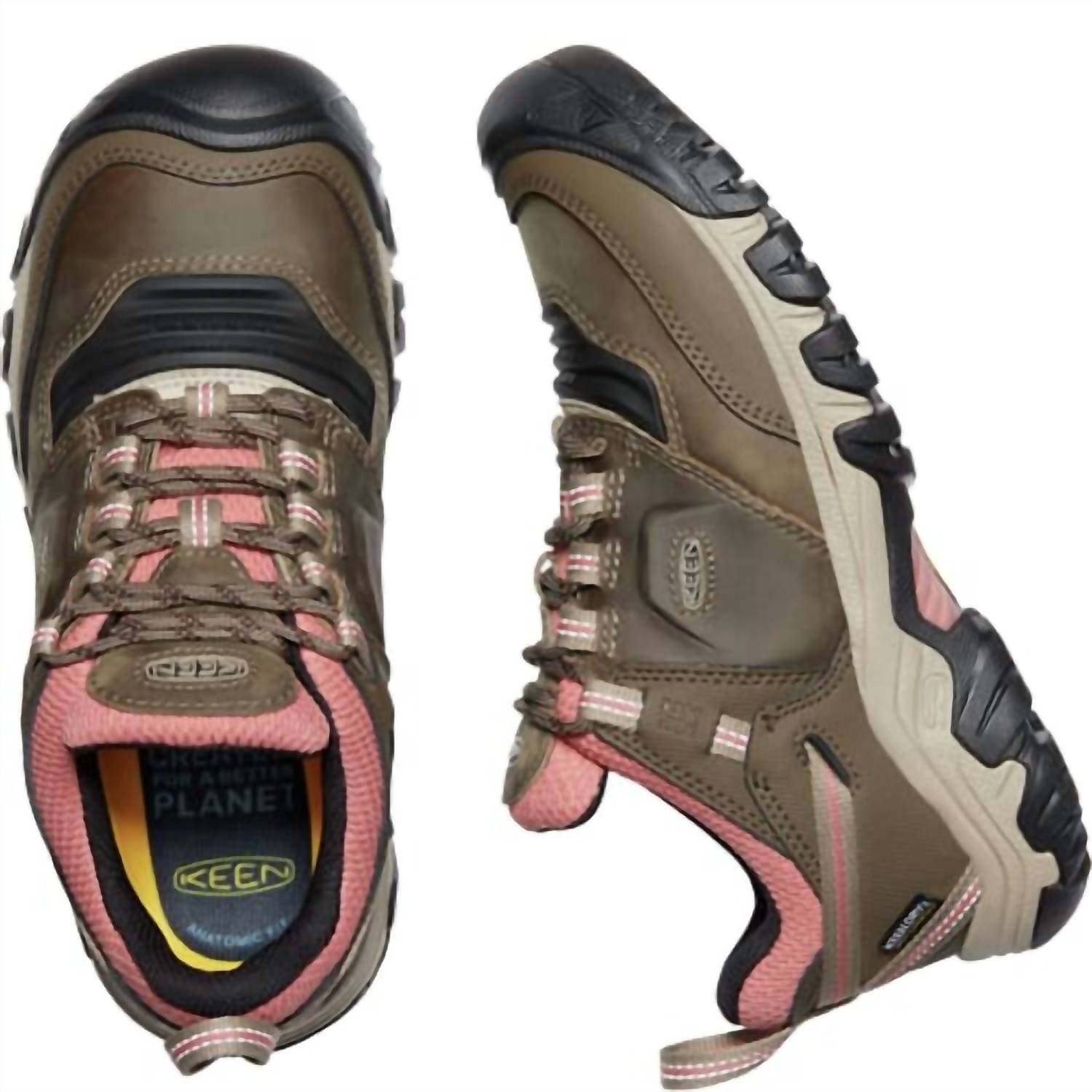 Keen Women's Ridge Flex Waterproof Boot in timberwolf brick dust - women's shoe - alternate view
