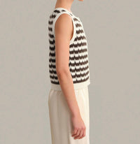 525 America - Isla Striped Button Front Vest