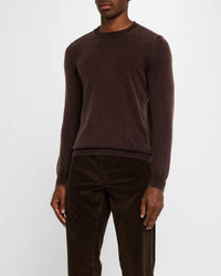 Fedeli - Frosted Crewneck Sweater - brown - clothing - crewneck