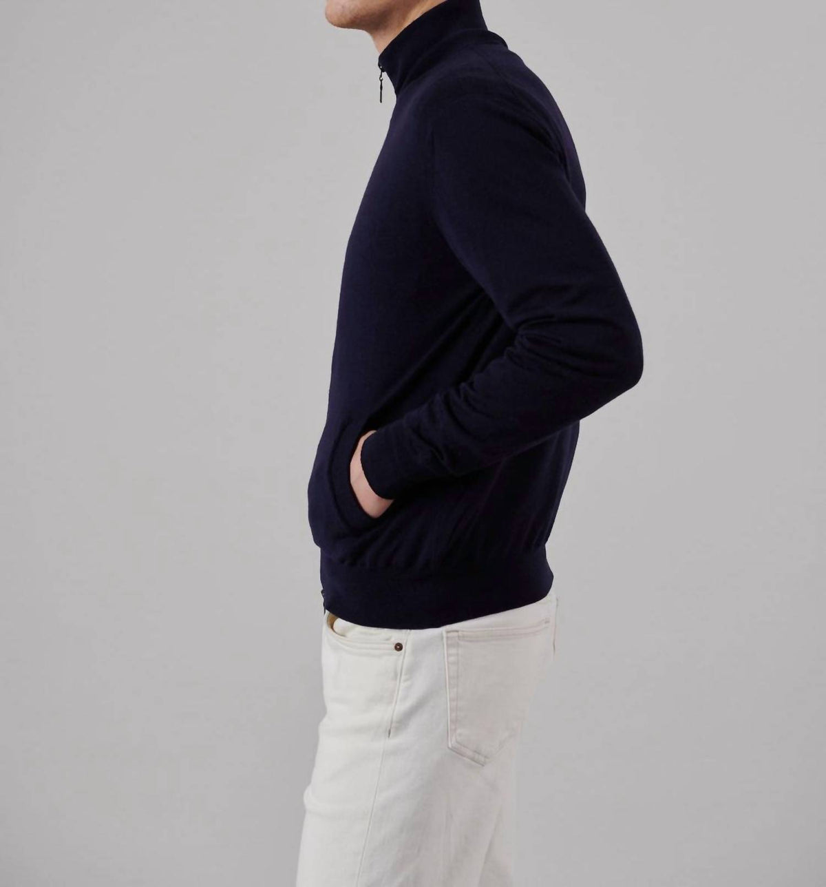 Fedeli - Paros Reversible Full Zip Stretch Bomber Sweater
