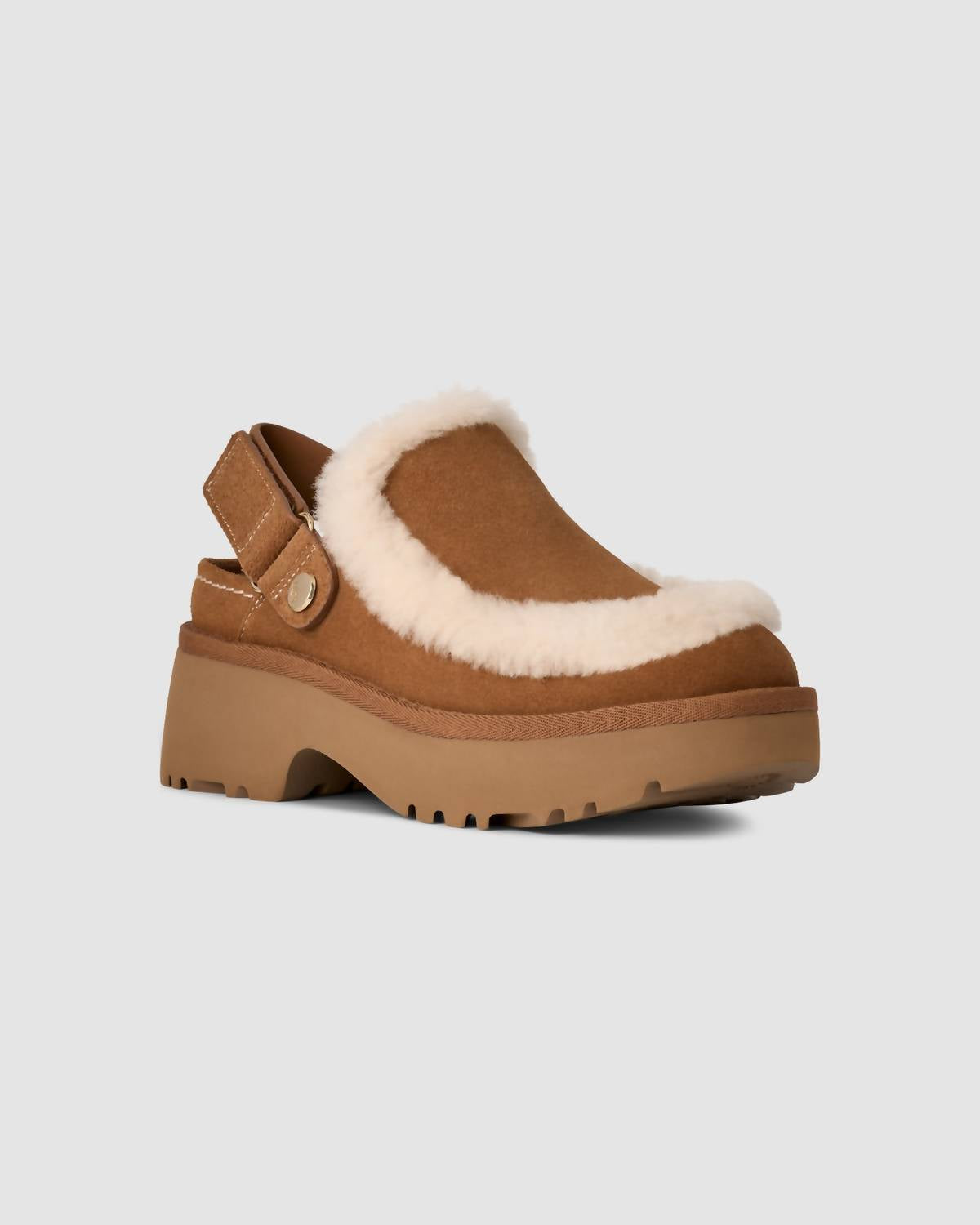 UGG Women's Esmee Clog in chestnut 1 - women's shoe - detail view