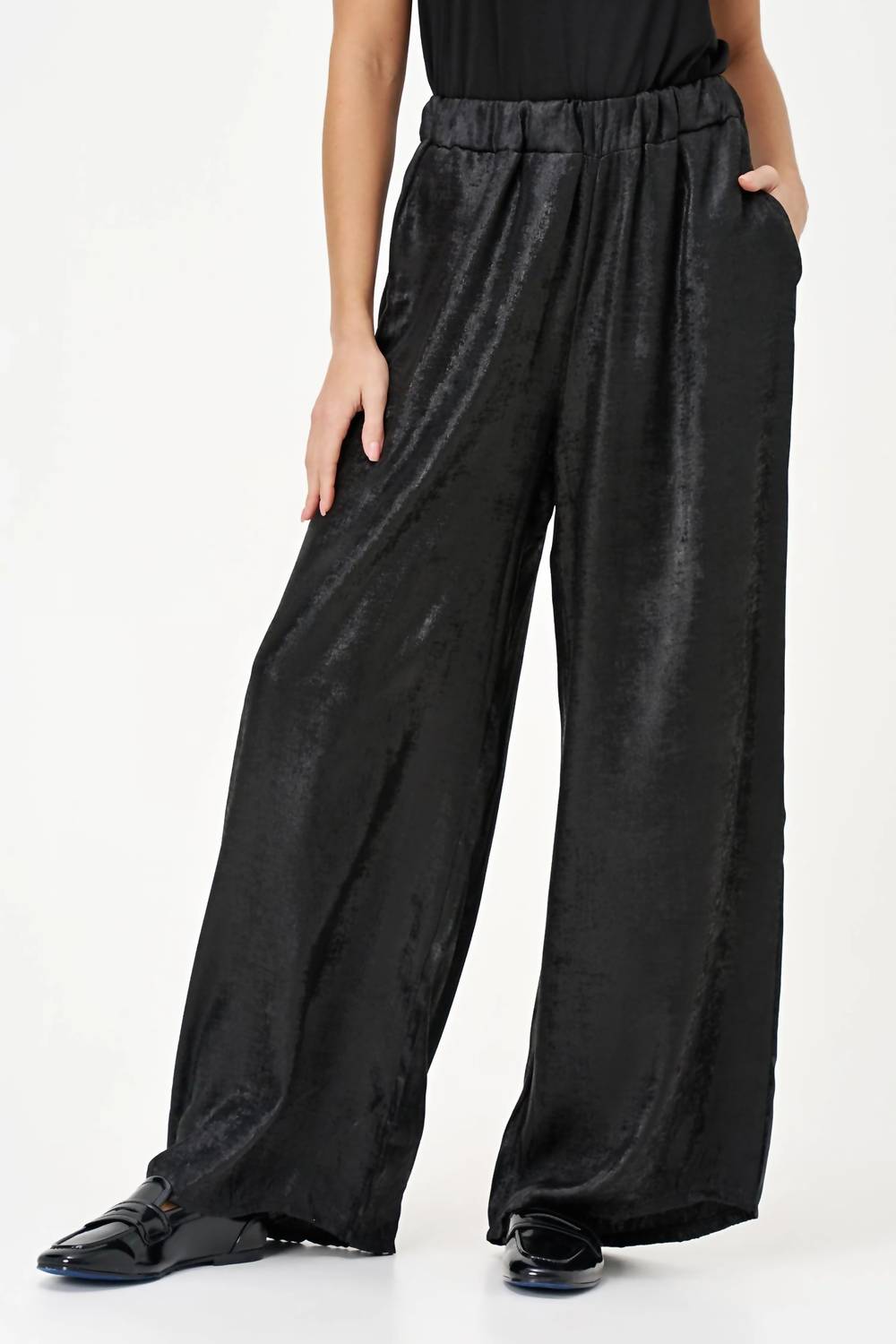 M Made In Italy - Velvet Wide Leg Pant