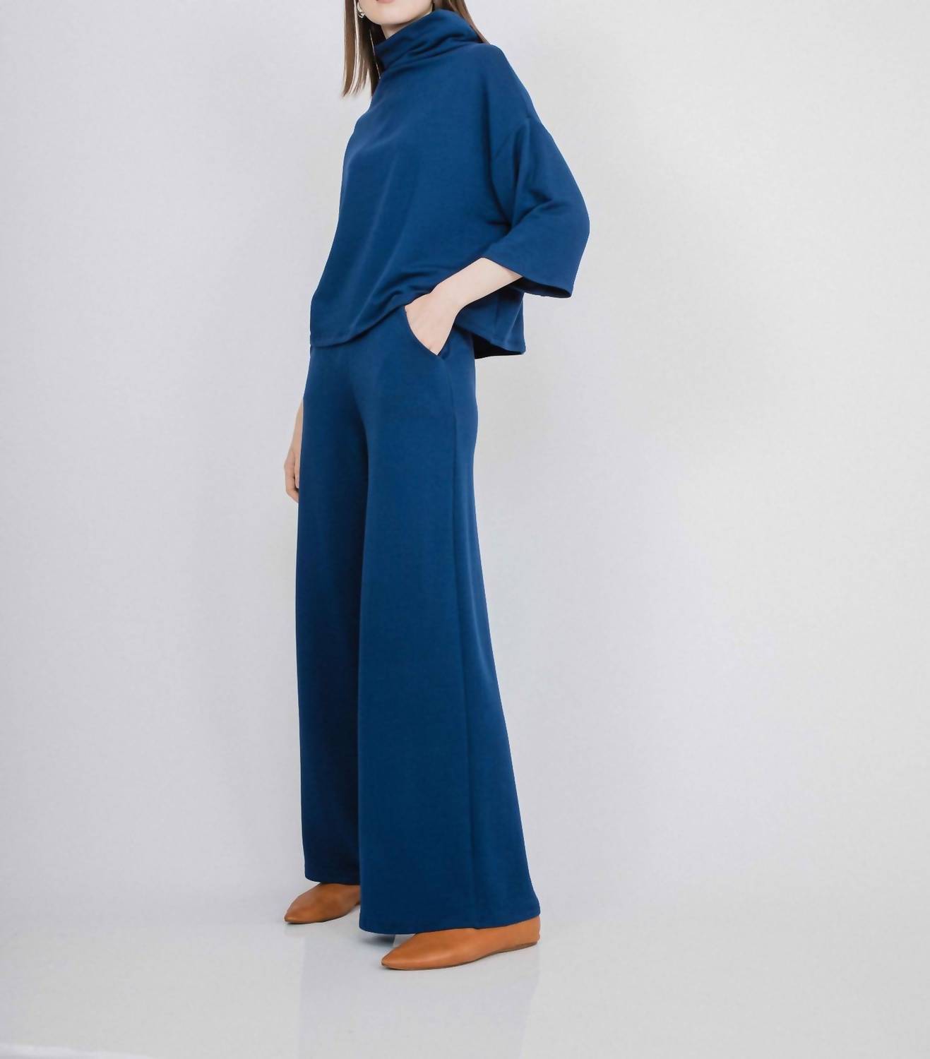 Corinne Collection Bucket Sweater in sapphire - women's sweater - detail view