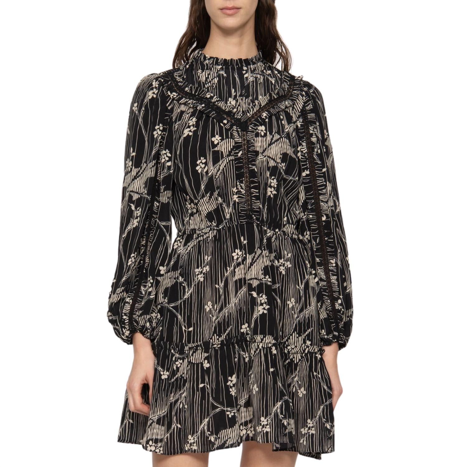 Sea - Sunniva Print Long Sleeve Dress