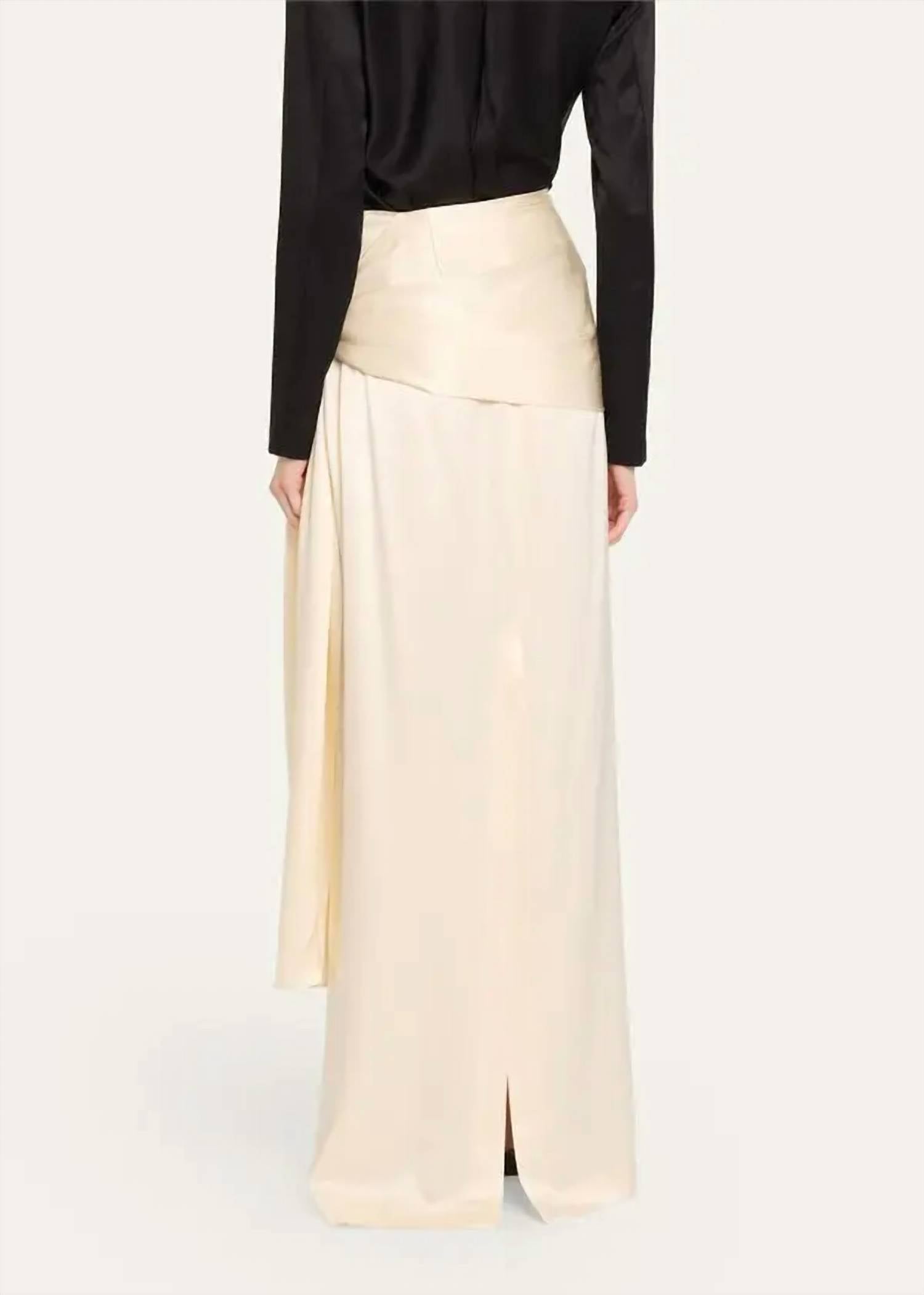 Heirlome - Mila Draped Silk Maxi Skirt