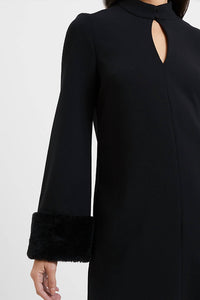 French Connection - Ruth Faux Fur Trim Mini Dress