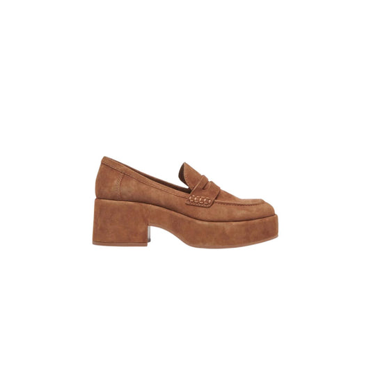 Yanni Suede Chestnut Loafers