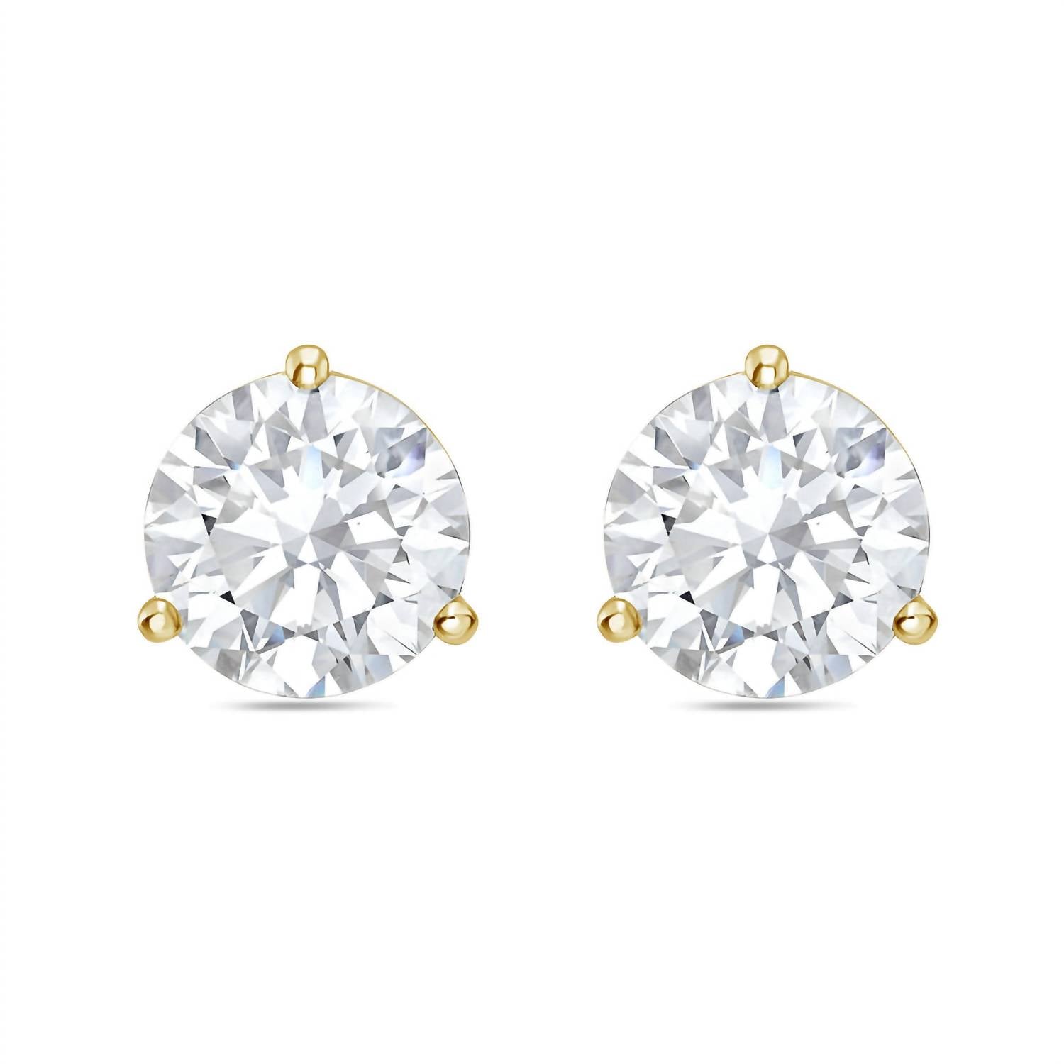 Diana M Jewels - 7.00 Cts Round Lab Grown Stud Earrings