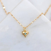 Mesa Blue - Women's Opal Heart Necklace
