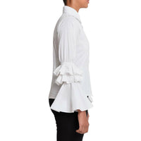 The Lulo Project - Brave Ruffle Bell Sleeve Stretch Shirt