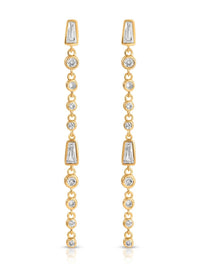 Ettika - Women's Crystal Linear Earrings