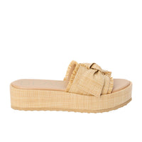 Beach by Matisse Women's Sunda Platform Slide Sandals in beige - women's shoe - detail view