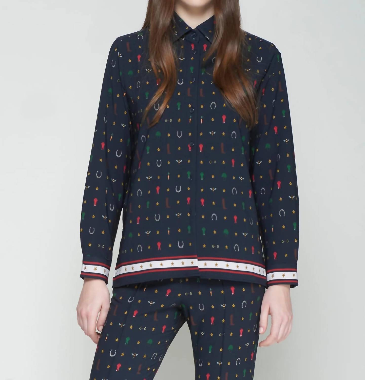Vilagallo - Equestrian Print Top