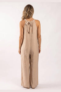L'Emotion - Women's Sahara Breeze Tie-back Palazzo Jumpsuit