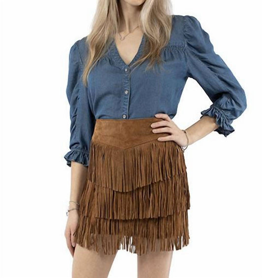 Scully - Suede Fringe Skirt