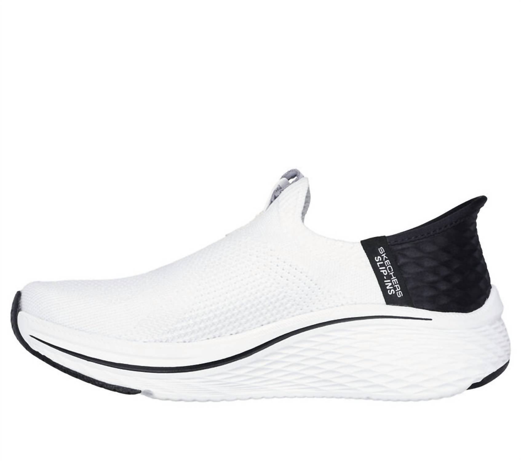 Skechers Black Max Cushioning Elite Shoes in white black - women's sneaker - view 4