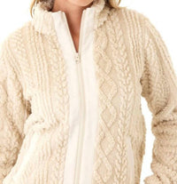 Threads 4 Thought - Patsy Cable Knit Sherpa Jacket