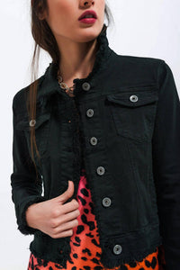 Q2 - Raw Edge Denim Jacket