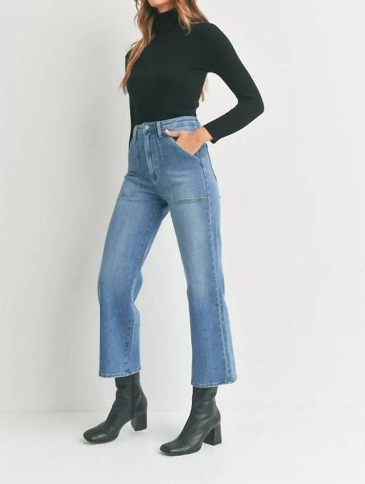 Just Black Denim - High Rise Cargo Pocket Wide Leg Jeans