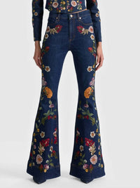 Alice + Olivia - Women's Beautiful Embroidered Jean