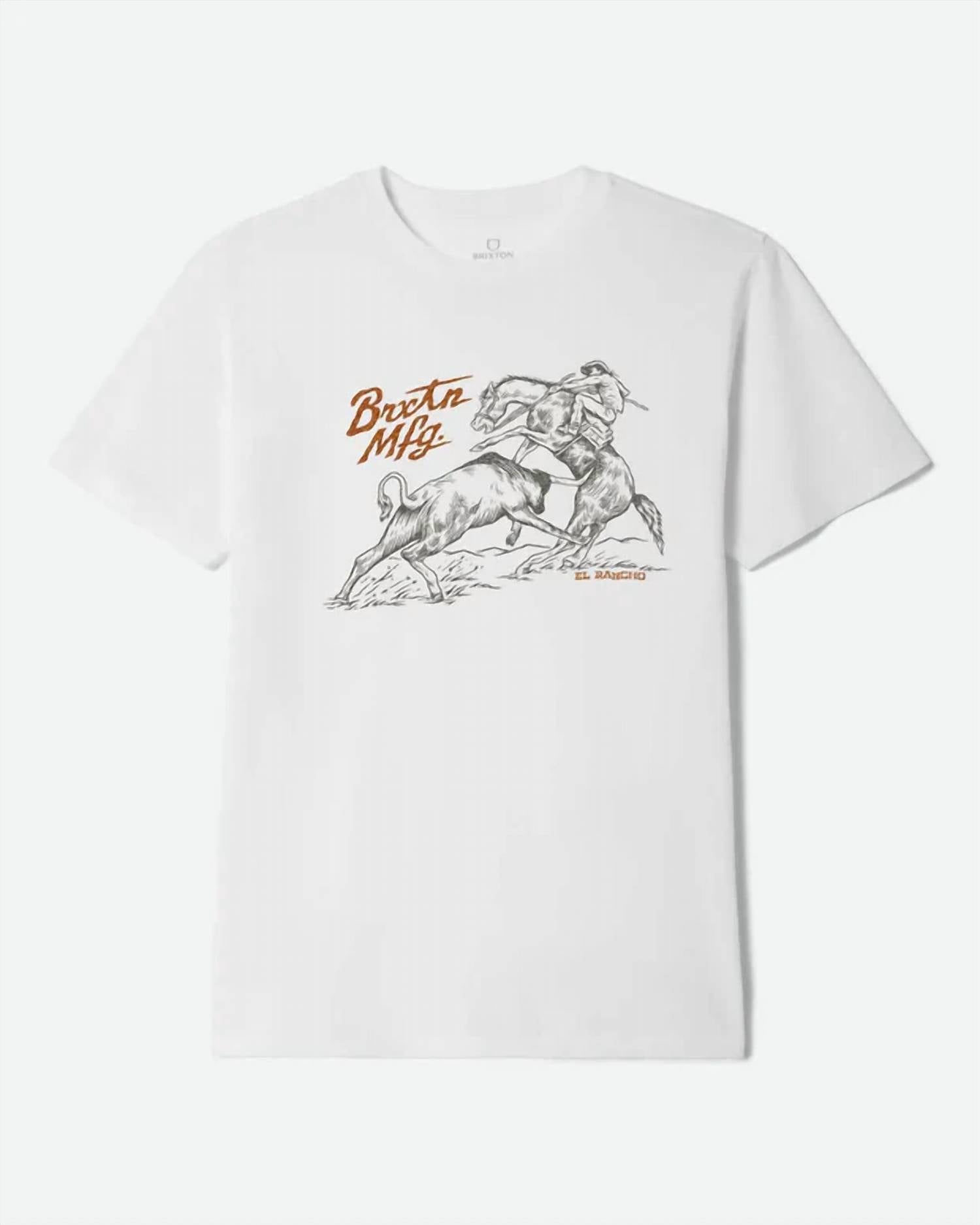 Brixton Men's Wellston T Shirt in white - men's t-shirt