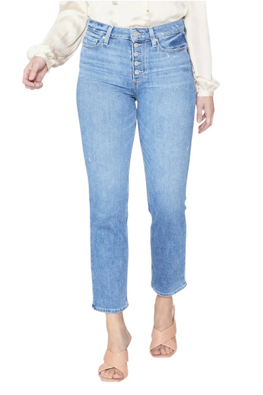 Paige - CINDY CROP EXPOSED BUTTON FLY HIGH RISE JEAN