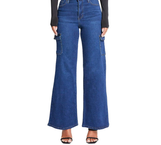 Ymi - SKATER CARGO WIDE LEG JEANS