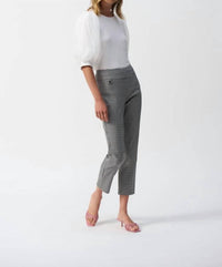 Joseph Ribkoff - Geometric Jacquard Crop Pull On Pants