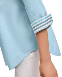 Foxcroft - Margie Three Quarter Sleeve Pinpoint Oxford Shirt