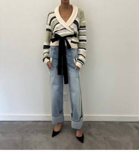 Hellessy - Meyer Stripe Belted Wrap Cardigan