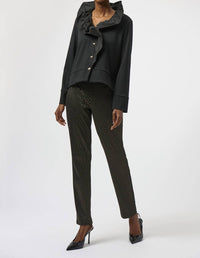 Joseph Ribkoff Scuba Crepe Memory Straight Jacket in black - women's jacket - detail view
