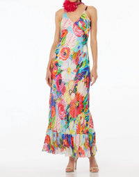 Qishma - Floral Sleeveless Maxi Slip Dress