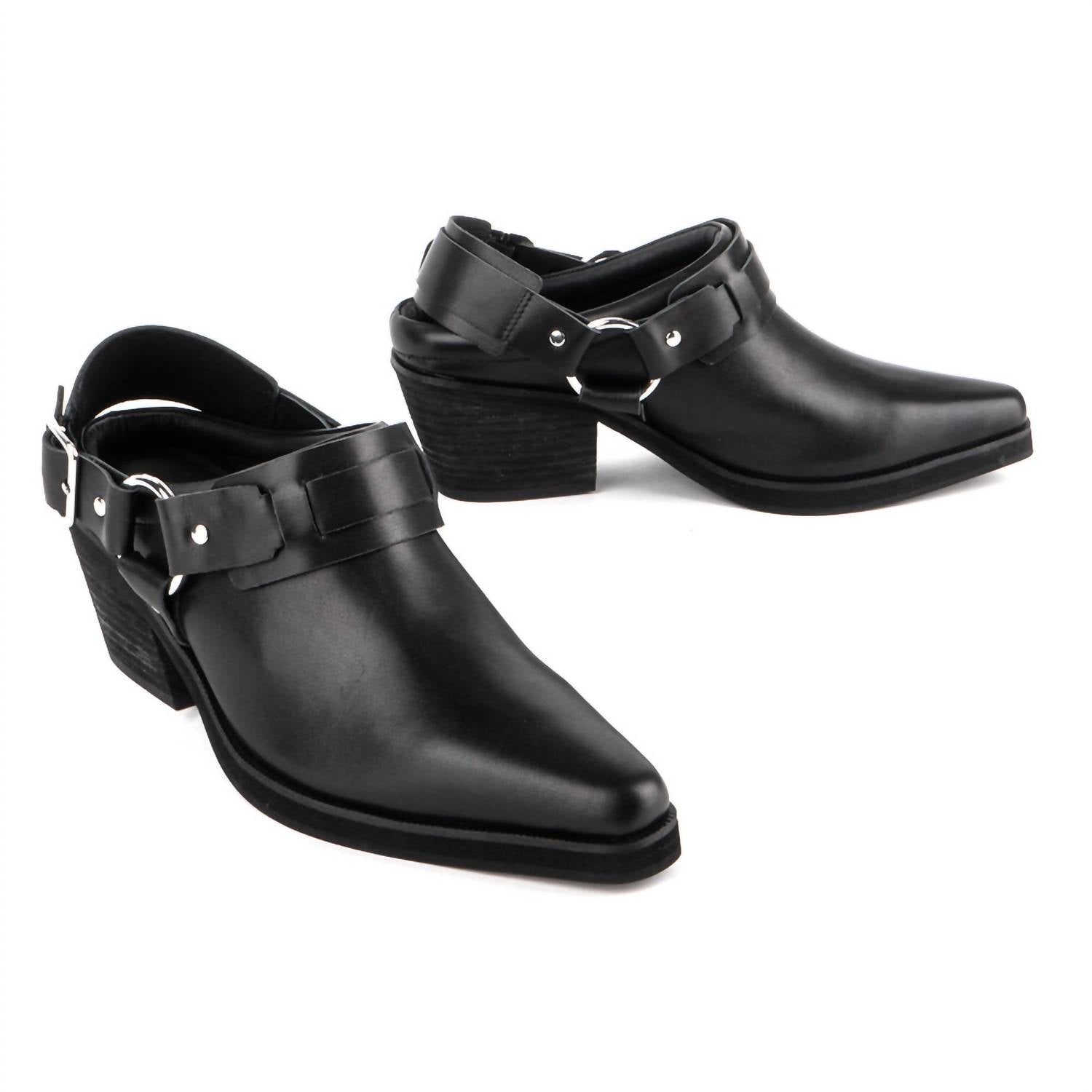 INTENTIONALLY BLANK Women's Friday Pointed Toe Mules in black - women's shoe - alternate view