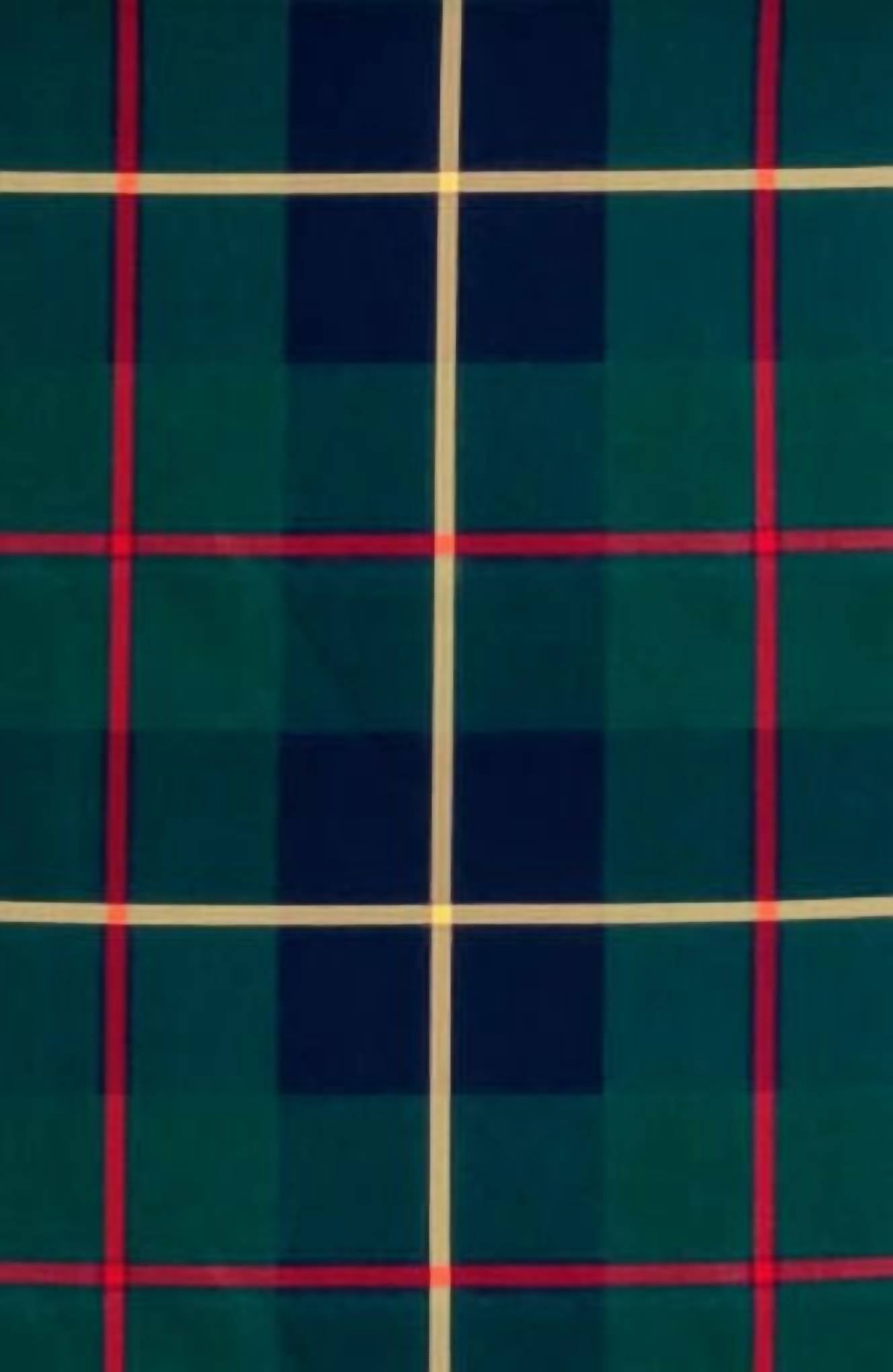 GRETCHEN SCOTT Plaidly Cooper Jersey Ruffneck Dress in green multi - women's dress - alternate view