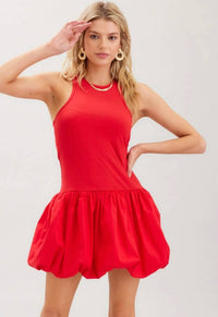 Illa Illa - Misty Bubble Hem Mini Dress