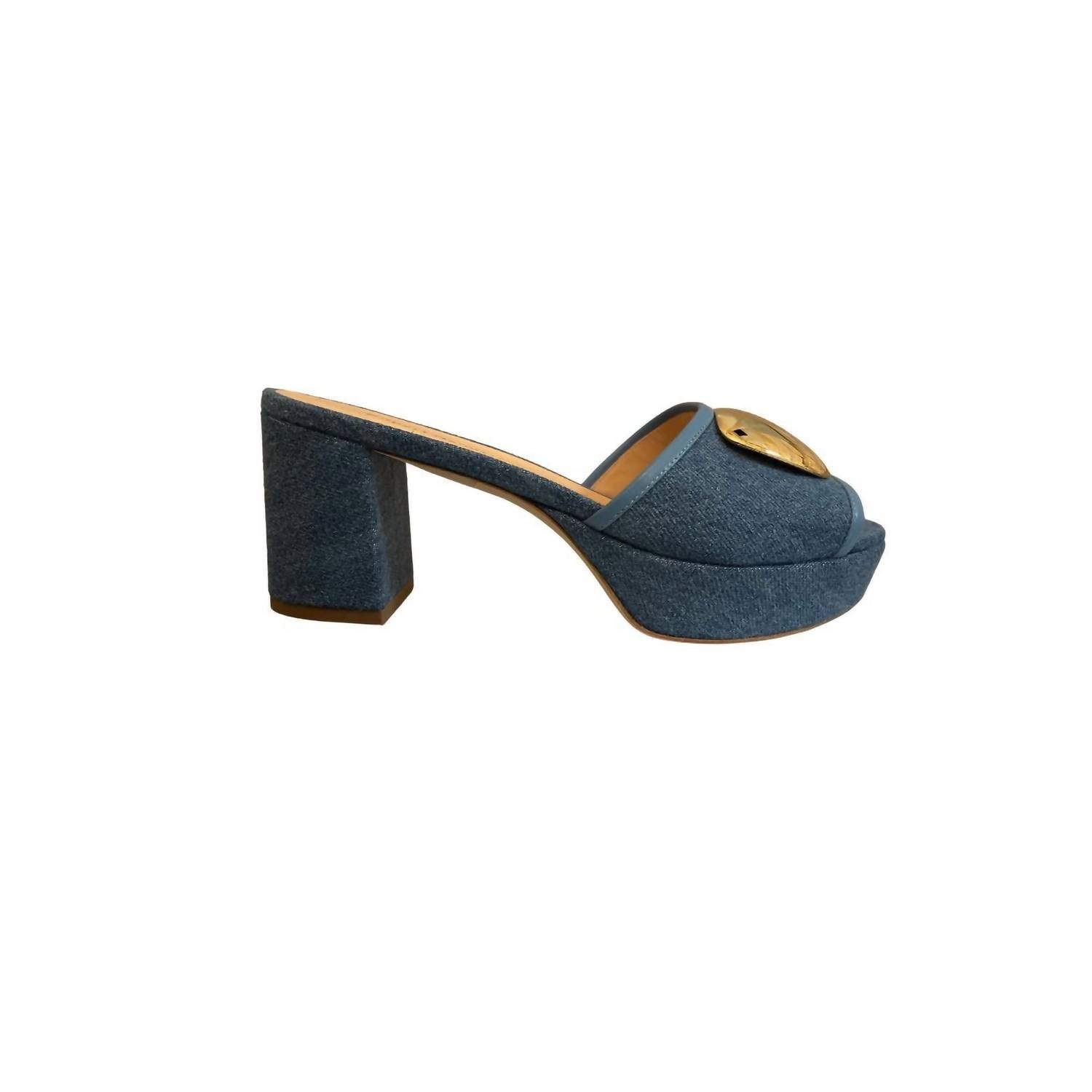 Rupert Sanderson - Merapi Denim Gold Chrome