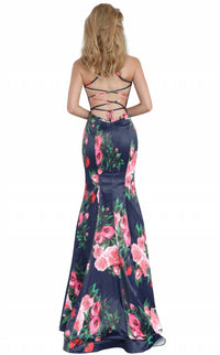 Jovani - Floral Print Party Gown