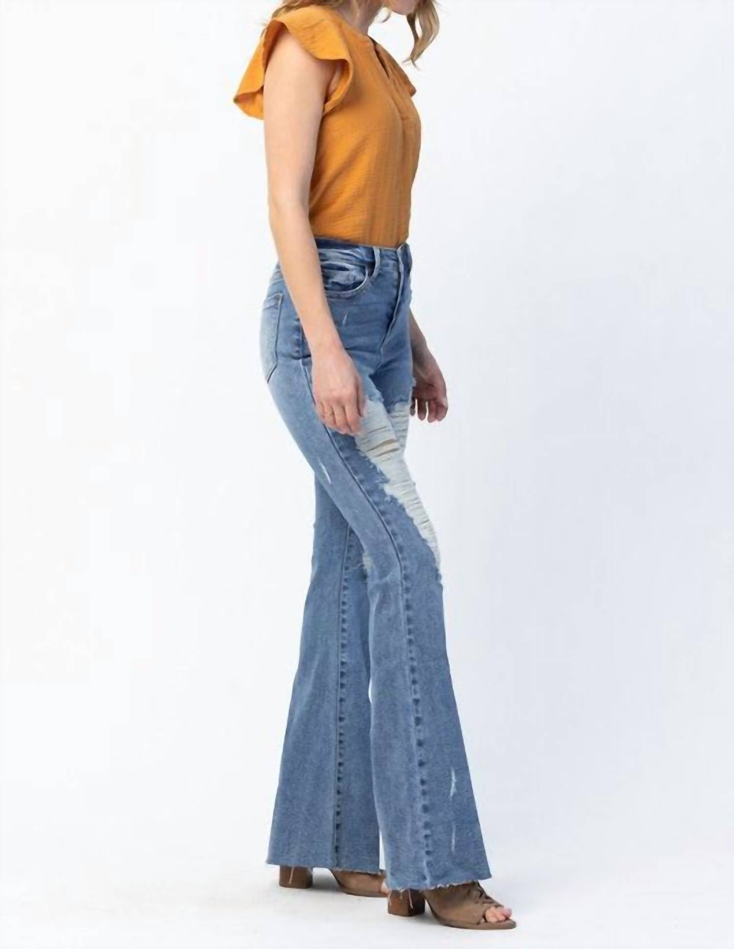 Judy Blue - Retro Destroyed Flare Jeans