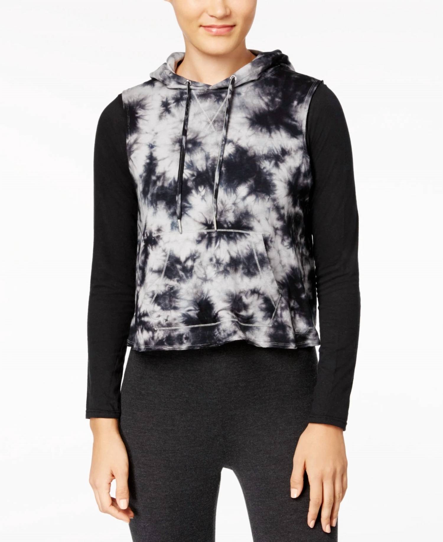 Calvin Klein - Tie Dyed Cropped Sleeveless Hoodie