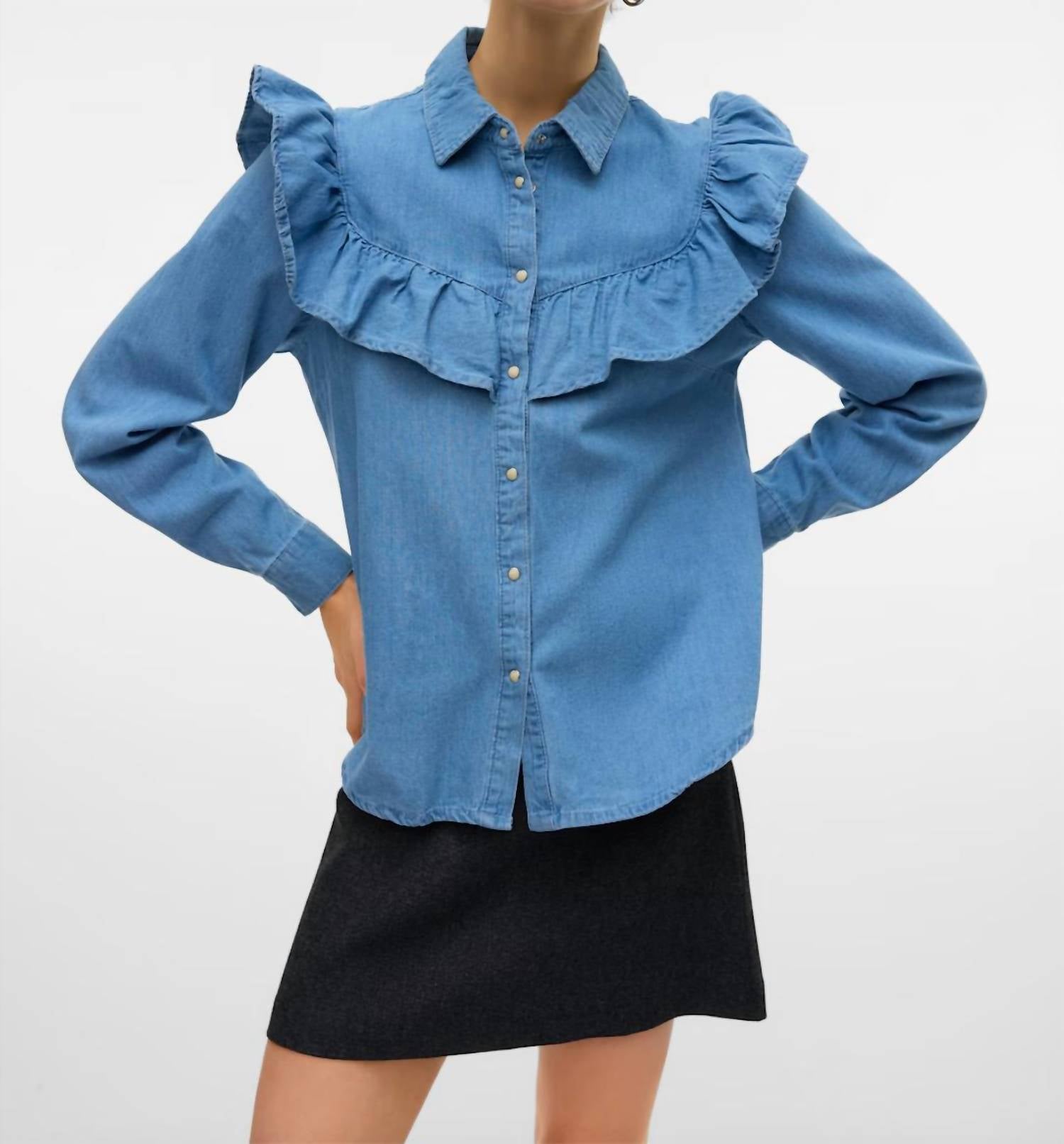 Vero Moda - Muli Denim Long Sleeve Top
