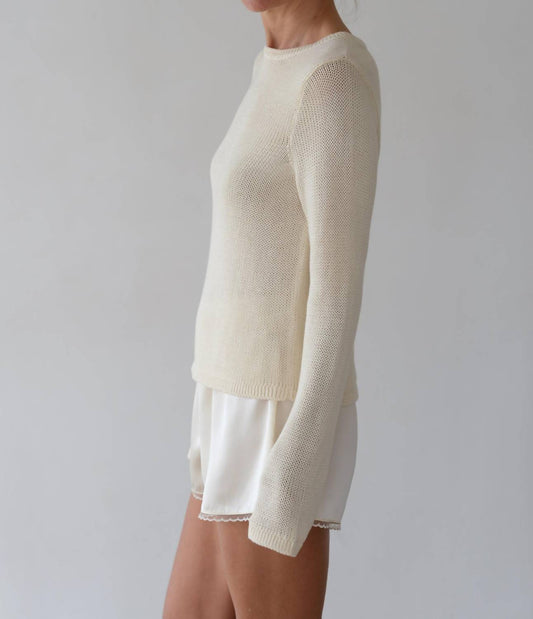 Donni. - Knit Crewneck Long Sleeve Top