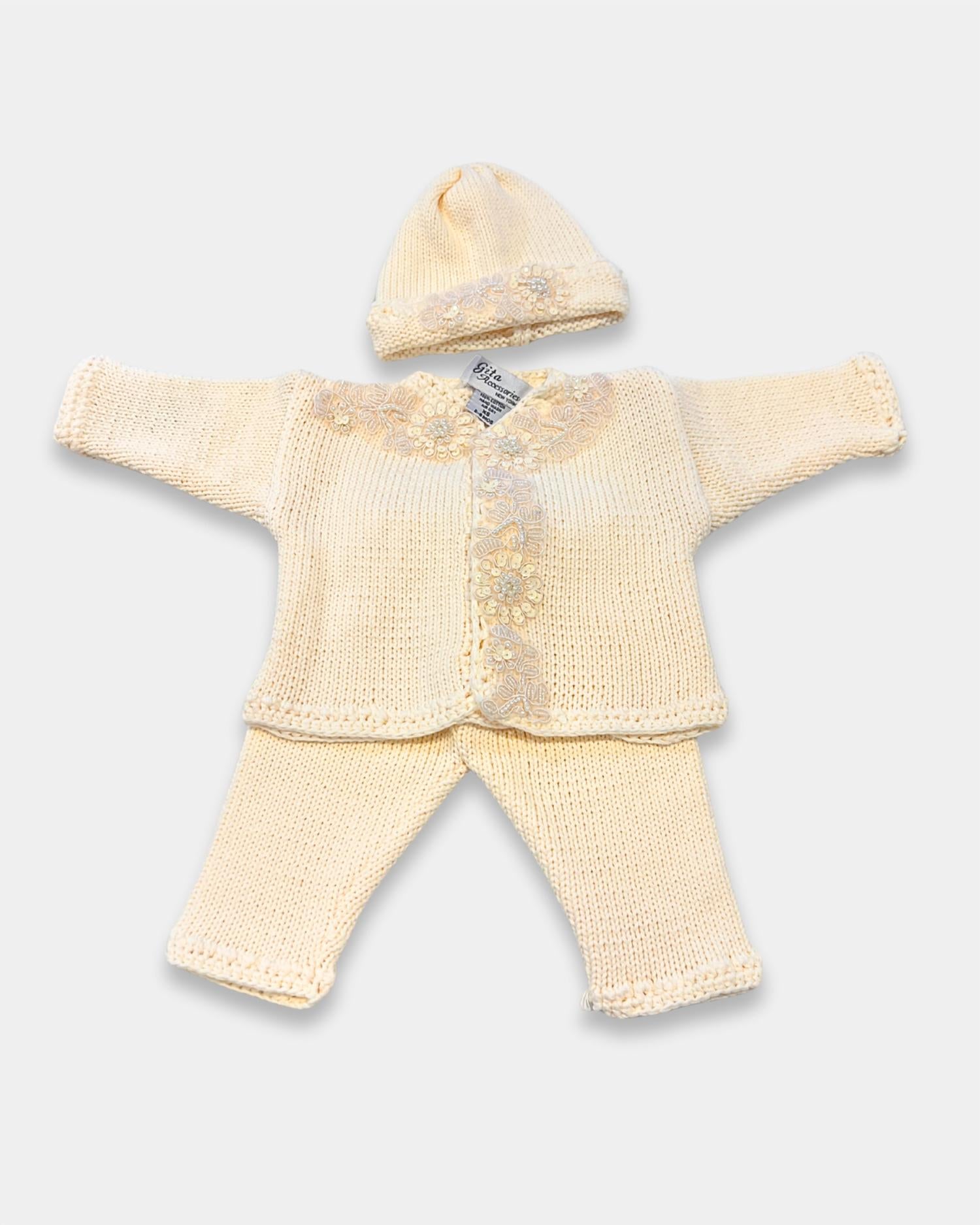 Gita - Girl's 2pc Sequence Sweater With Hat