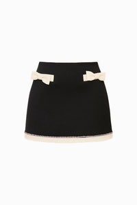 Loveshackfancy - Edeness Bow Embellished Mini Skirt